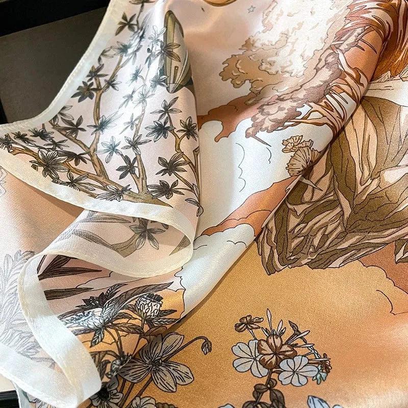 Foulard carré de soie 50 - Rêverie Suspendue-Maison Berettini