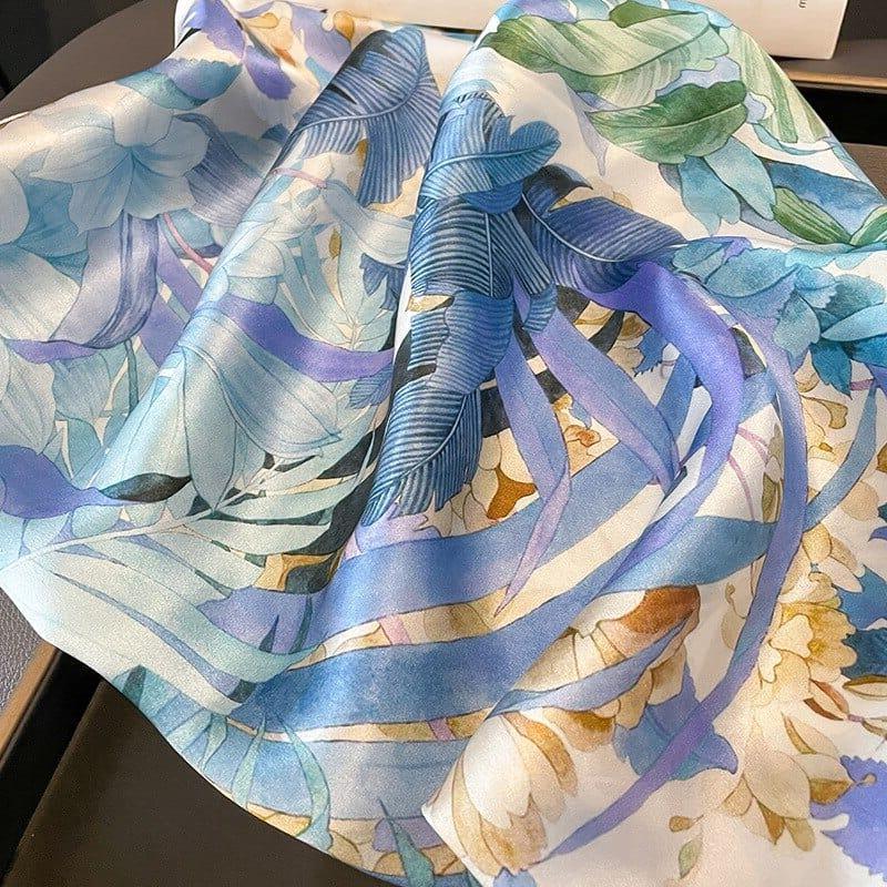 Foulard carré de soie 70 - La Forêt d’Azur-Maison Berettini