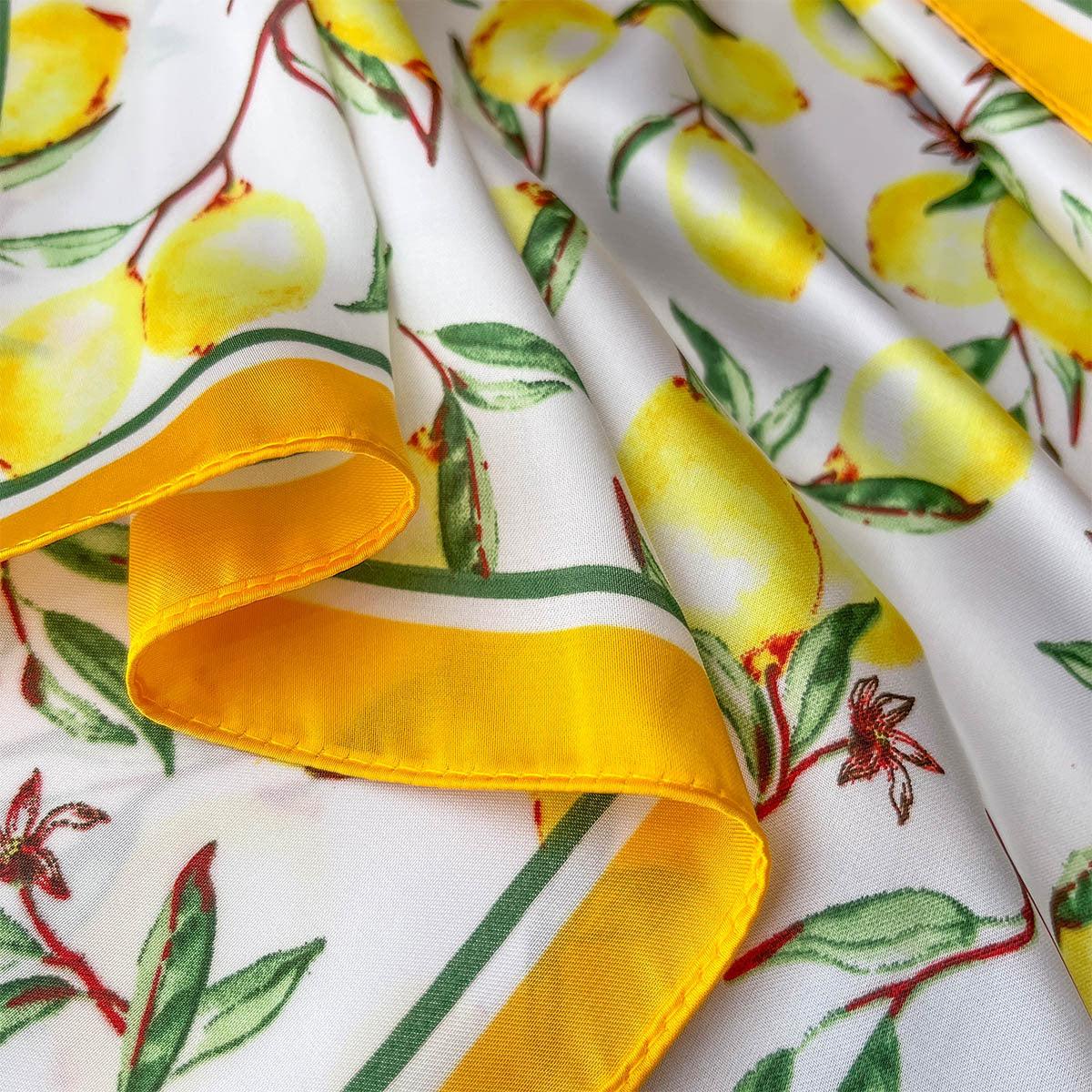 Foulard carré de soie 70 - La Dolce Limone