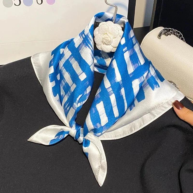 Foulard carré de soie 50 - Carré Indigo-Maison Berettini