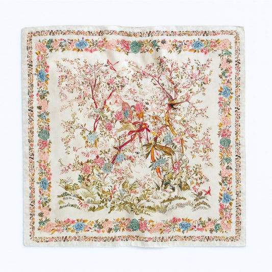 Foulard carré de soie 70 - Le Jardin d’Orient