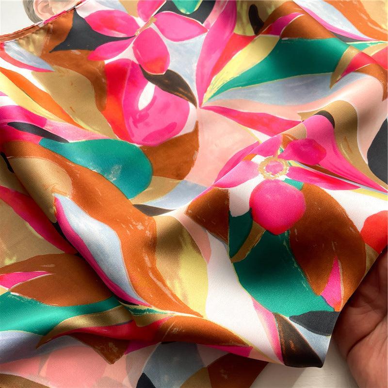 Foulard carré de soie 70 - Jardin Exotique-Maison Berettini