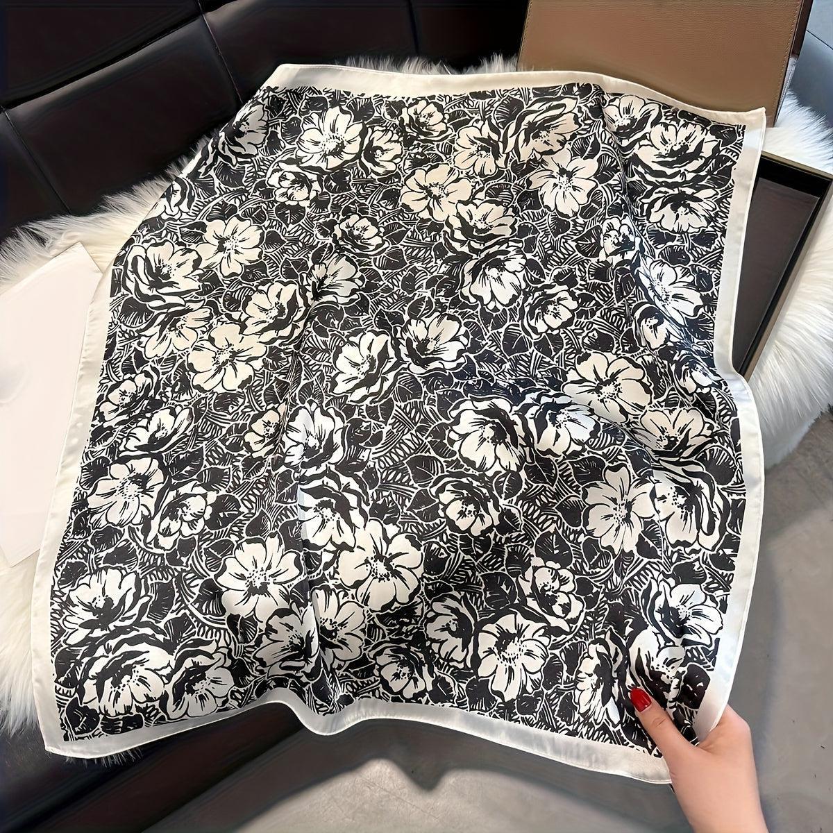 Foulard carré de soie 70 - L'Ombre Florale-Maison Berettini