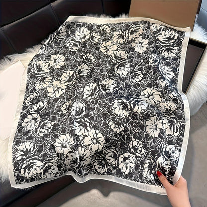 Foulard carré de soie 70 - L'Ombre Florale-Maison Berettini