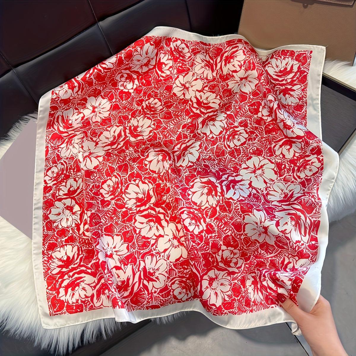 Foulard carré de soie 70 - Éclat Carmine-Maison Berettini