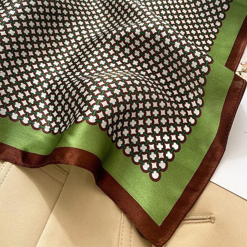 Foulard carré de soie 70 - Épure Forestière-Maison Berettini