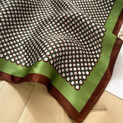 Foulard carré de soie 70 - Épure Forestière-Maison Berettini