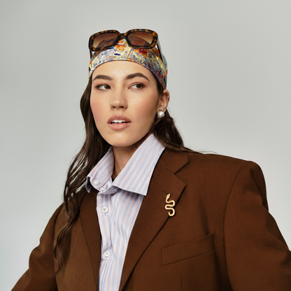 Foulard carré de soie - Voyage des Merveilles