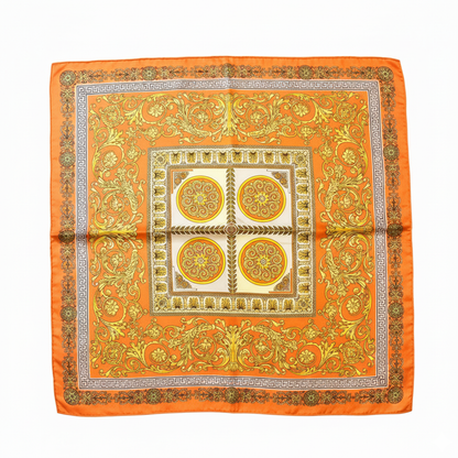 Foulard carré de soie 70 - Barocco Fiamma