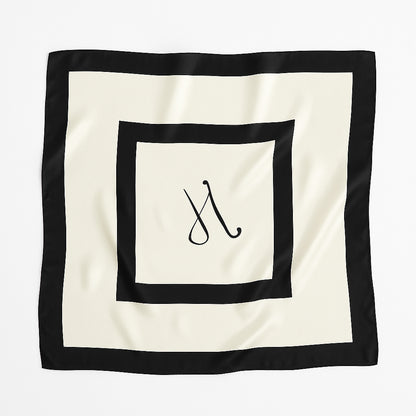 Foulard carré de soie 70 - Élégance Initiale