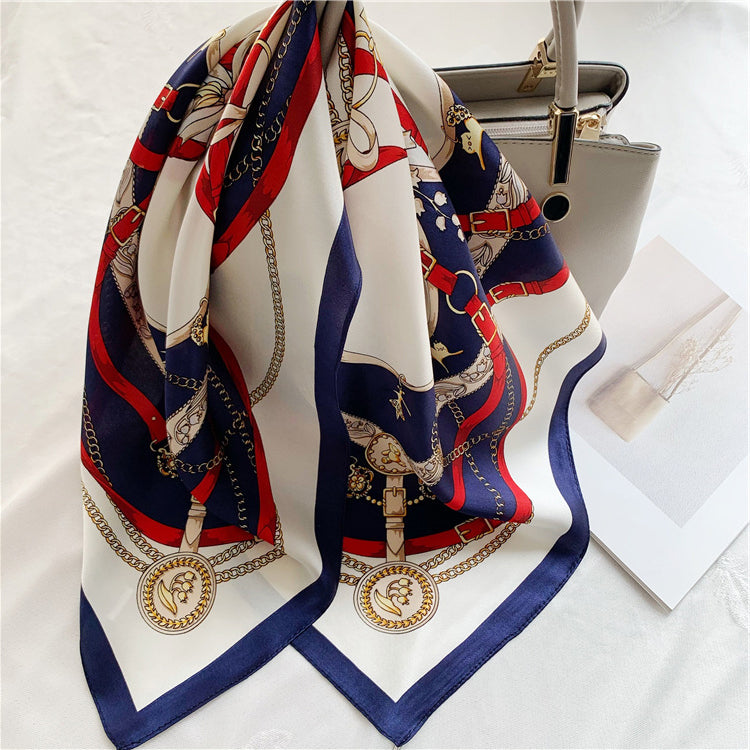 Foulard carré de soie 70 - La Cavalerie Royale Marine