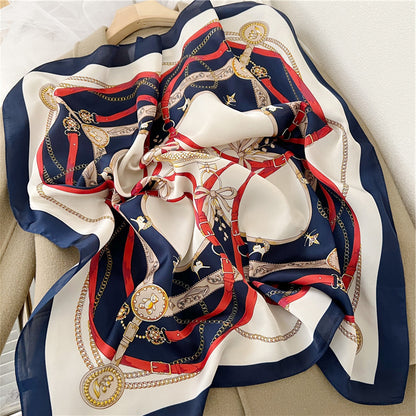 Foulard carré de soie 70 - La Cavalerie Royale Marine