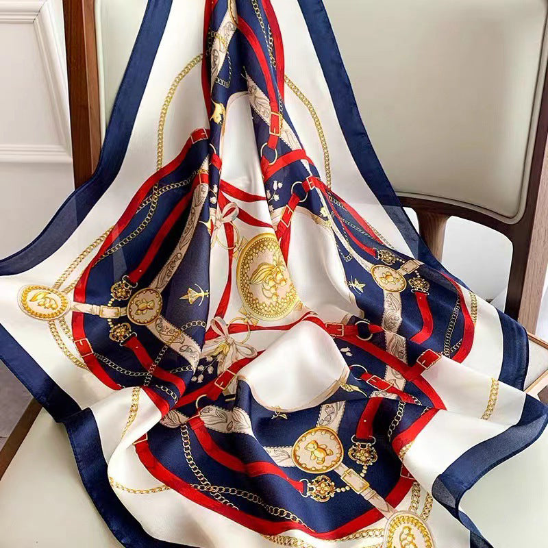 Foulard carré de soie 70 - La Cavalerie Royale Marine