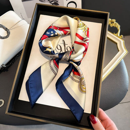 Foulard carré de soie 70 - La Cavalerie Royale Marine