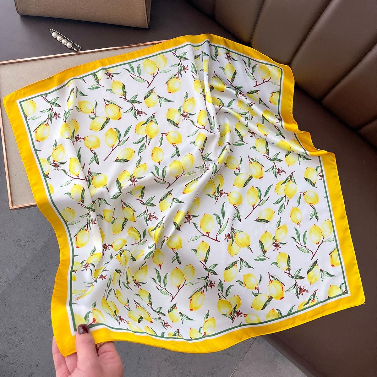Foulard carré de soie 70 - La Dolce Limone