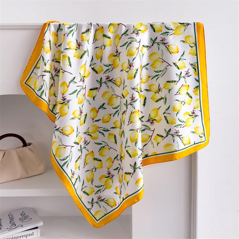 Foulard carré de soie 70 - La Dolce Limone