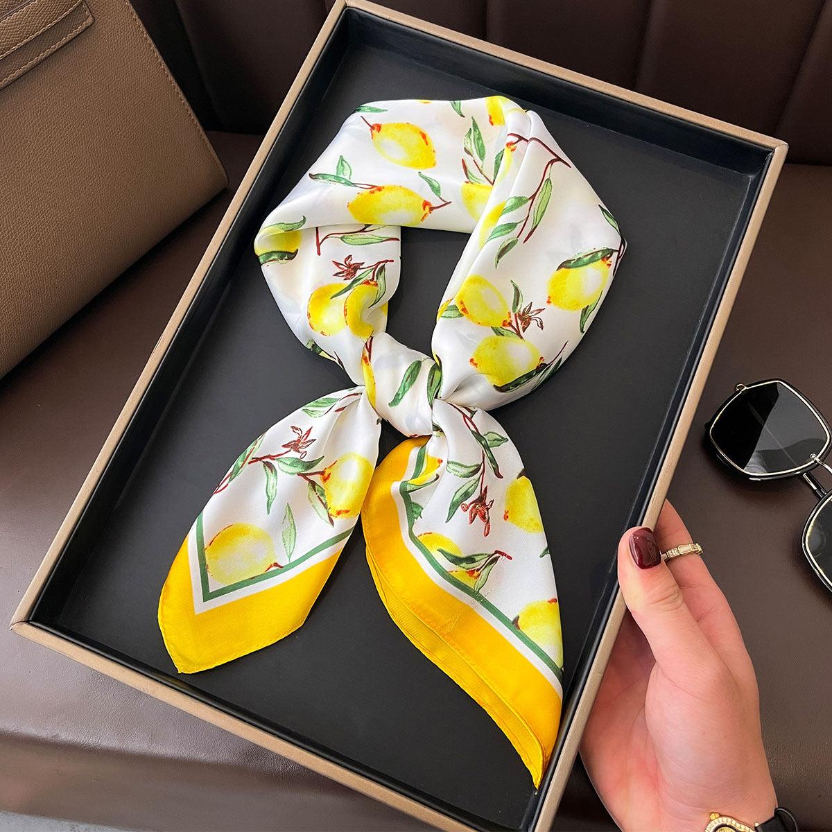 Foulard carré de soie 70 - La Dolce Limone