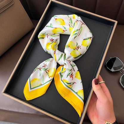 Foulard carré de soie 70 - La Dolce Limone