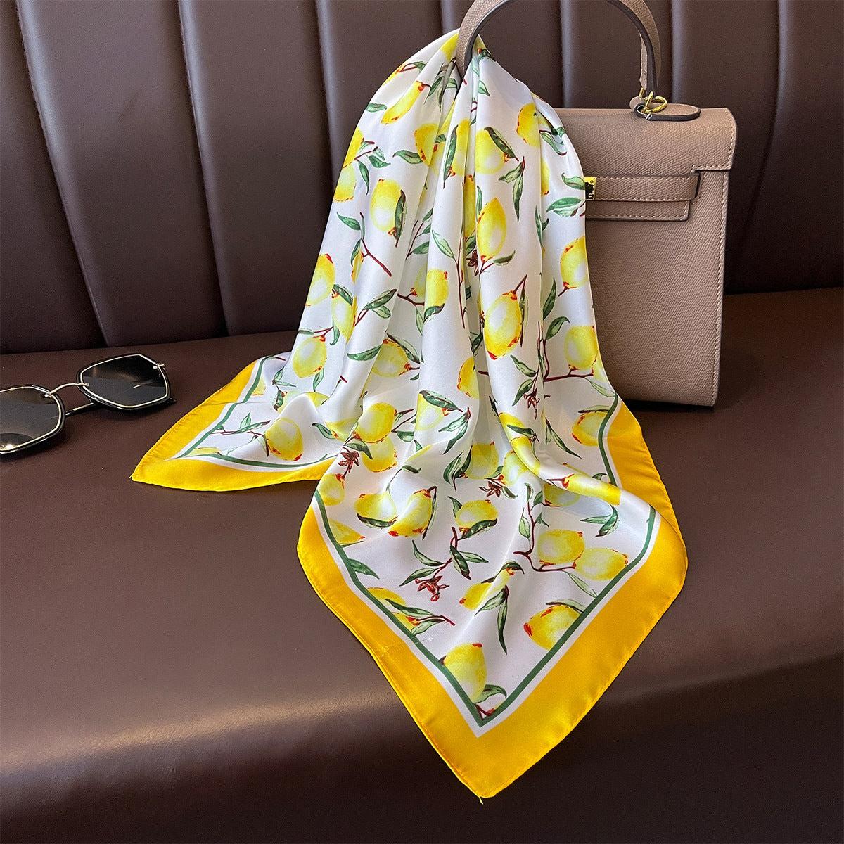 Foulard carré de soie 70 - La Dolce Limone