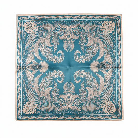 Foulard carré de soie 70 - Le Jardin Céleste