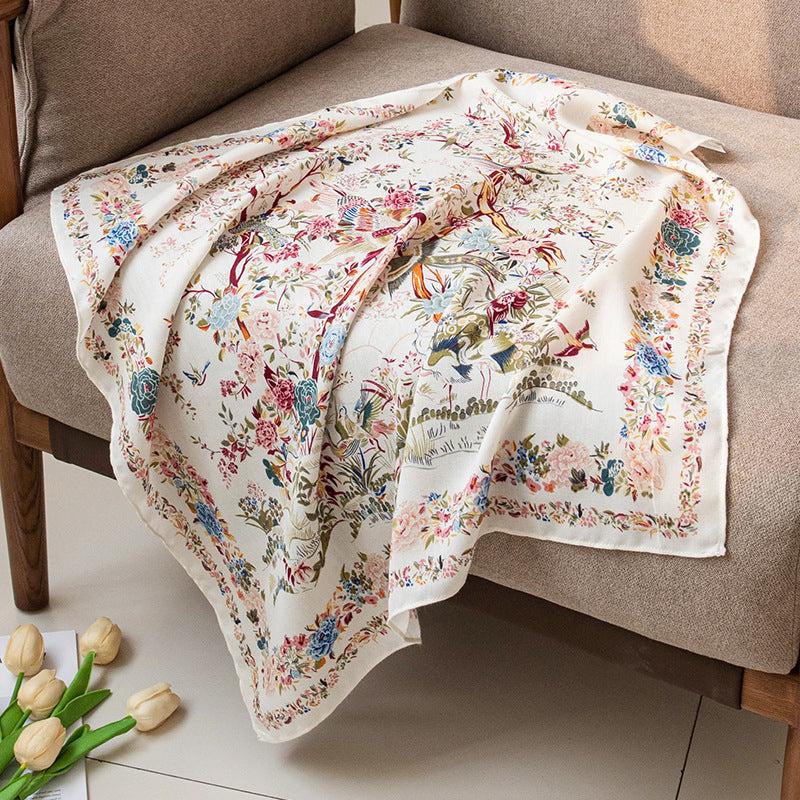 Foulard carré de soie 70 - Le Jardin d’Orient