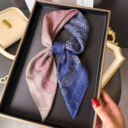 Foulard carré de soie 70 - Paisley Fusion