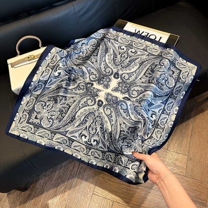 Foulard carré de soie 70 - Paisley Royal