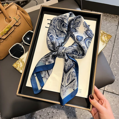 Foulard carré de soie 70 - Paisley Royal