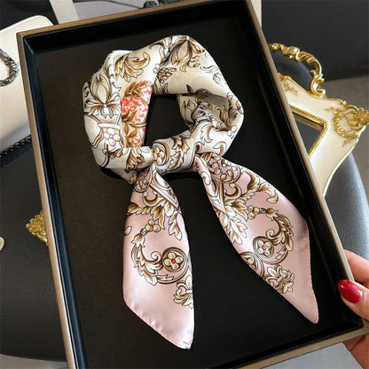 Foulard carré de soie 70 - Rosée Baroque