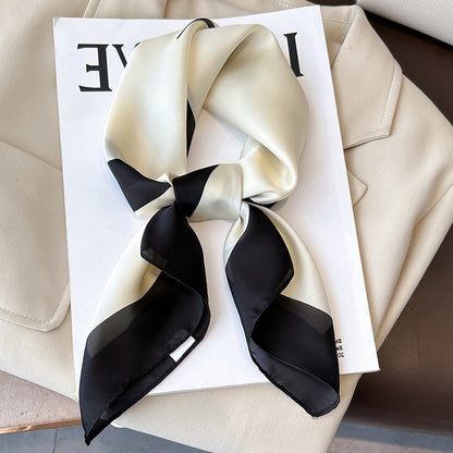 Foulard carré de soie 70 - Élégance Initiale