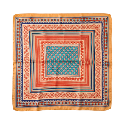 Foulard carré de soie 70 - Mosaïque Orientale