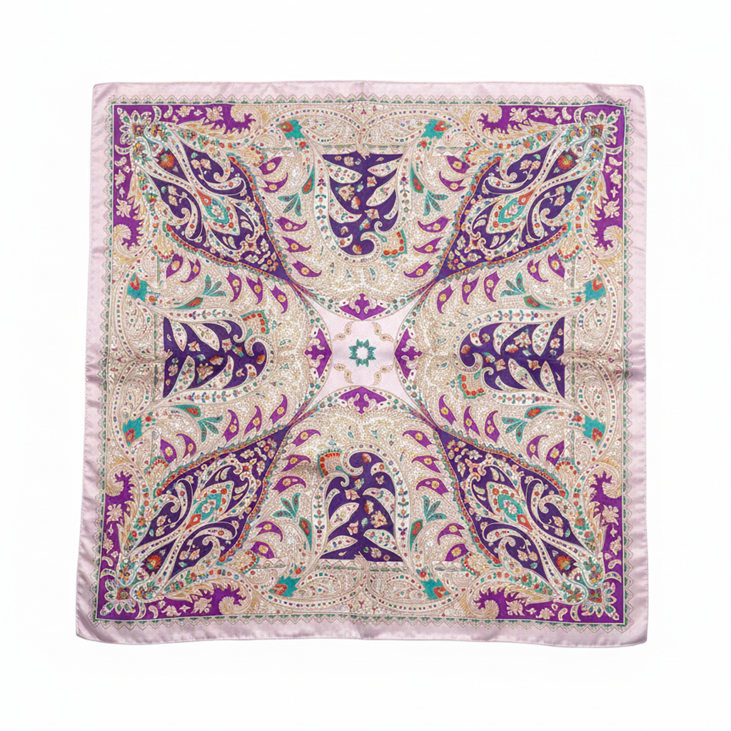 Foulard carré de soie 70 - Splendeur Royale