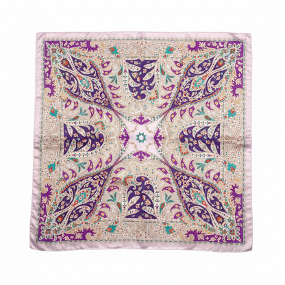 Foulard carré de soie 70 - Splendeur Royale