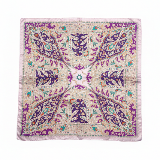 Foulard carré de soie 70 - Splendeur Royale