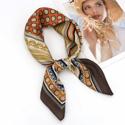 Foulard carré de soie 70 - Trésor Byzantin