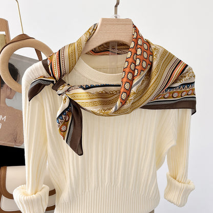 Foulard carré de soie 70 - Trésor Byzantin