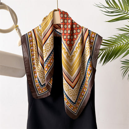 Foulard carré de soie 70 - Trésor Byzantin