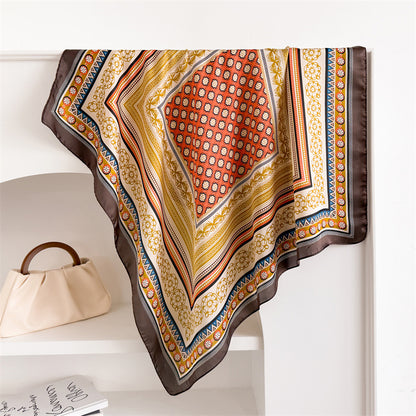 Foulard carré de soie 70 - Trésor Byzantin