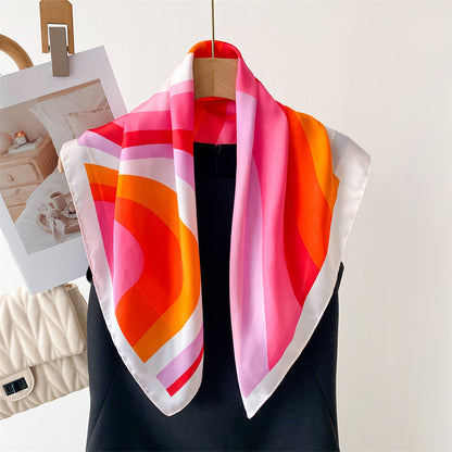 Foulard carré de soie 70 - Vagues de Soleil