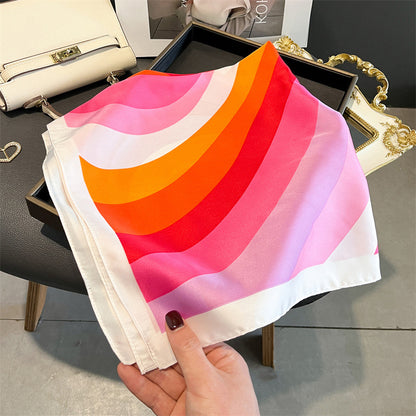 Foulard carré de soie 70 - Vagues de Soleil