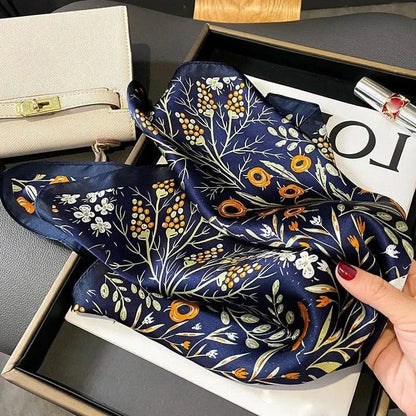 Foulard carré de soie 50 - Forêt Nocturne-Maison Berettini