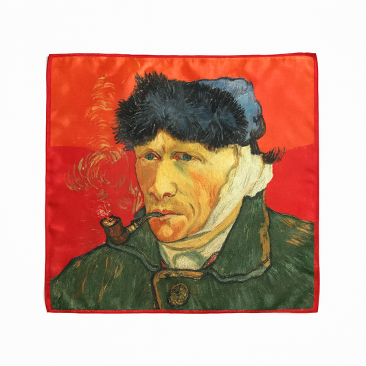 Foulard carré de soie 50 - Autoportrait à l’oreille bandée, Van Gogh-Maison Berettini