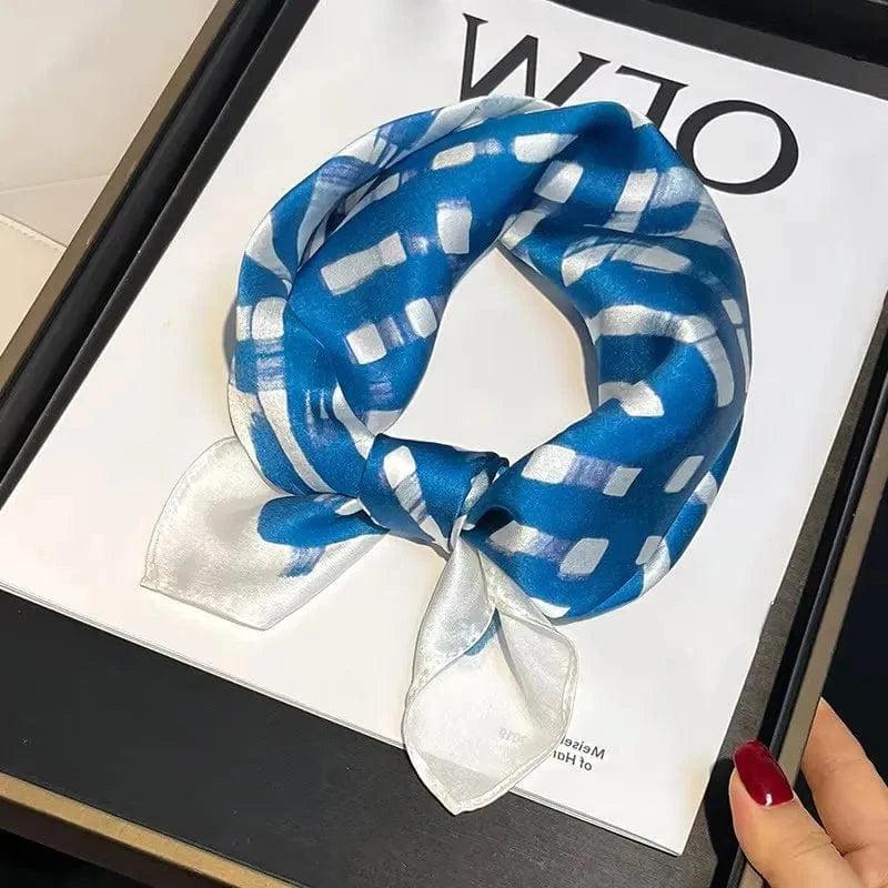 Foulard carré de soie 50 - Carré Indigo-Maison Berettini