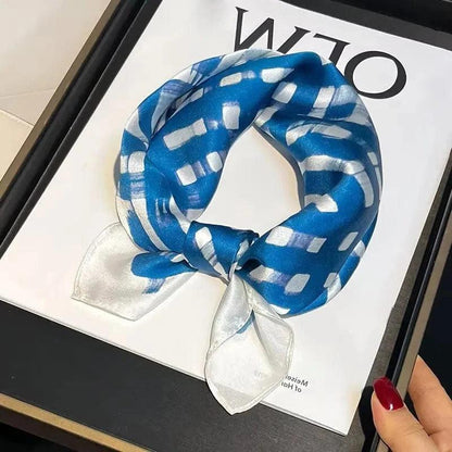 Foulard carré de soie 50 - Carré Indigo-Maison Berettini