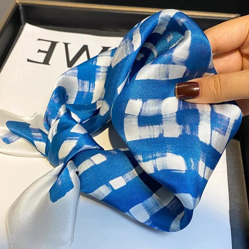 Foulard carré de soie 50 - Carré Indigo-Maison Berettini