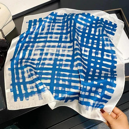 Foulard carré de soie 50 - Carré Indigo-Maison Berettini