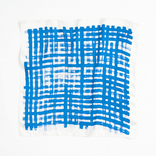 Foulard carré de soie 50 - Carré Indigo-Maison Berettini