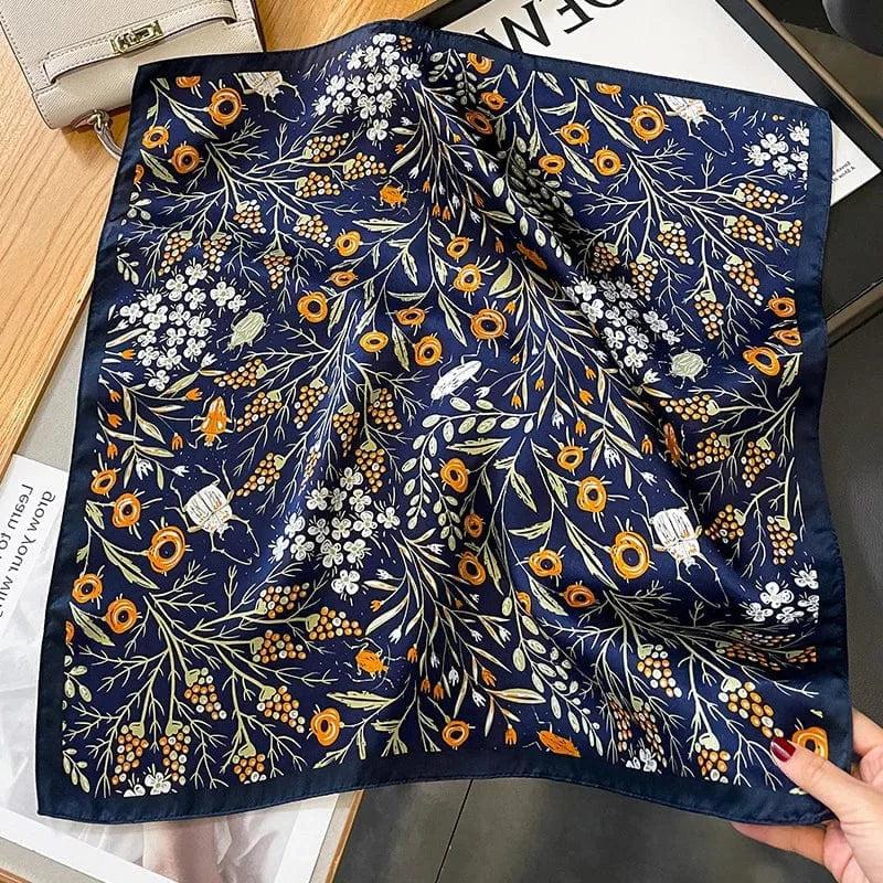 Foulard carré de soie 50 - Forêt Nocturne-Maison Berettini