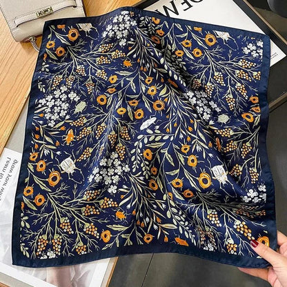 Foulard carré de soie 50 - Forêt Nocturne-Maison Berettini