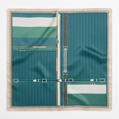 Foulard carré de soie 50 - La Boucle Azur-Maison Berettini